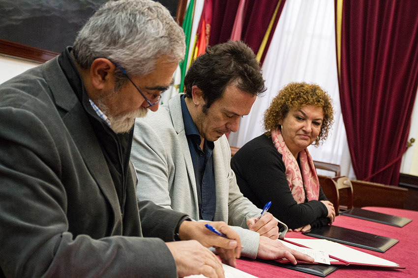 El presidente del Colegio de Cádiz, Federico Vilaplana y el alcalde