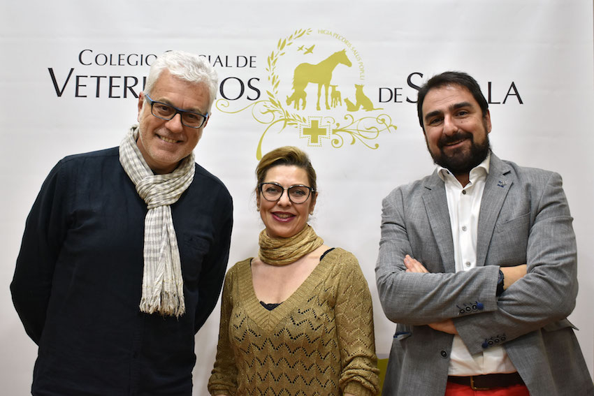 Ignacio Mérida Isla,  Juana Mª Garrido y José Hilario Martín.